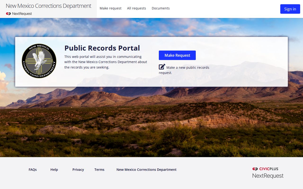 NMCD records request route for a Cibola County release date lookup